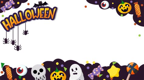 Candy Border PNG Picture, Hand Painted Halloween Border Candy Border Cartoon Border, Halloween ...