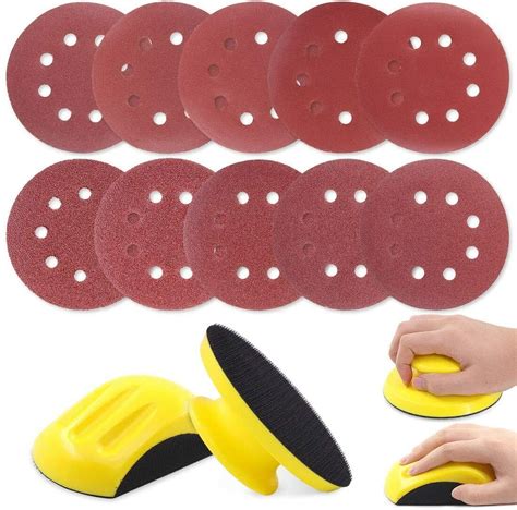 25 50 5 Inch 125mm Round Sander Sandpaper 8 Hole Hook And Loop Disk