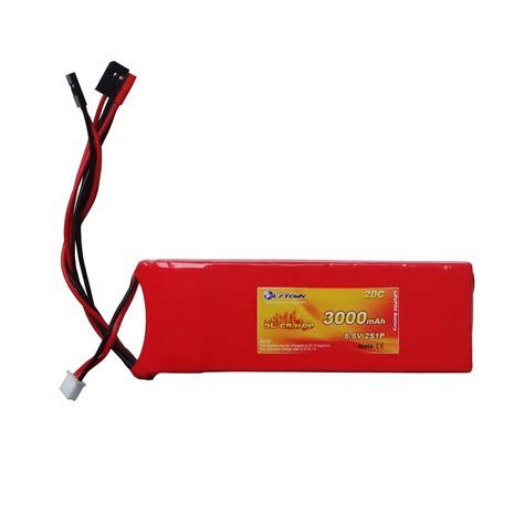 Flytown Nano Tech 3000mah 6 6v 20c~40c 2s1p Lifepo4 Receiver Pack Life Rx Battery With Futaba