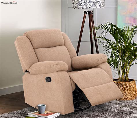 Buy Avalon Fabric Seater Revolving Manual Recliner Chair Brown