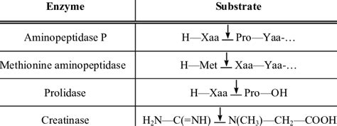 Specificities of Hydrolytic Enzymes | Download Table