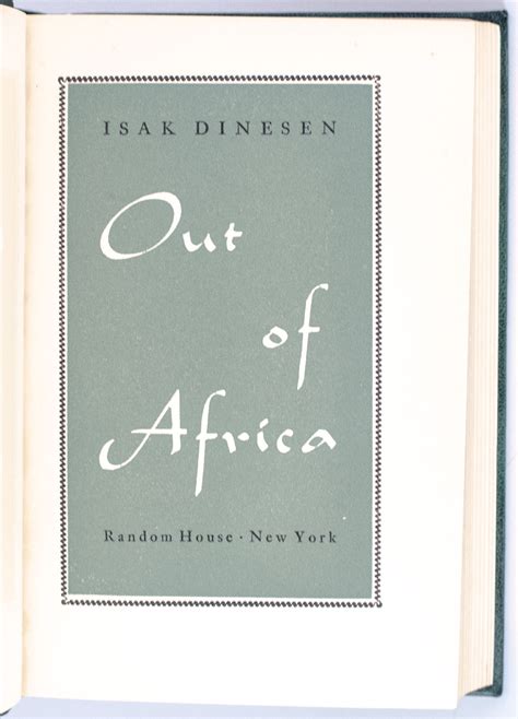 Out Of Africa Isak Dinesen First Edition Duke Of Windsor And Thomas