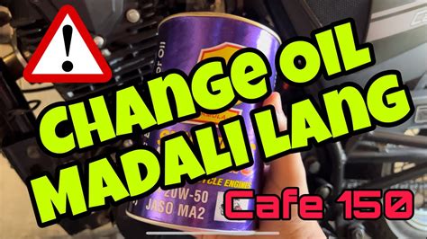 Napaka BASIC Mag Change Oil Sa Motorstar Cafe 150 Moto Teng Vlog