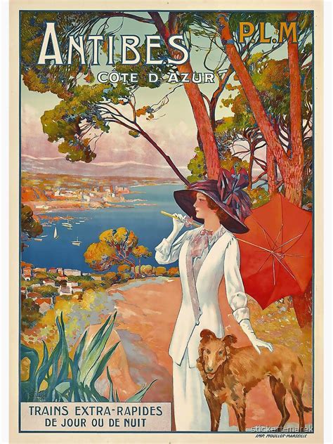 Cap D Antibes Antibes France Art Deco Travel Posters Vintage Travel