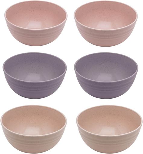 Kit 6 Cumbucas Bowl De Bambu Sortido 15x7cm Lyor Sobremesa Cereais