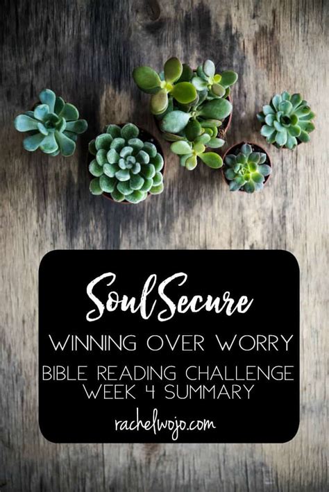 Soul Secure Bible Reading Challenge Week 4 Summary Rachel Wojo