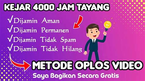 Cara Cepat Kejar Jam Tayang Youtube Dijamin Permanen Tidak Hilang