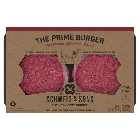 Save On Schweid Sons The Prime Burger Ground Beef Chuck Patties