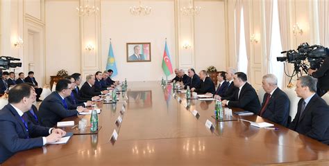 Azerbaijani And Kazakh Presidents Held Expanded Meeting Official Web