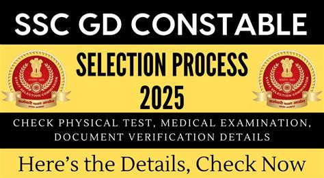 Ssc Gd Constable Selection Process Check All Important Details