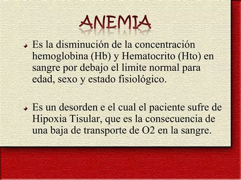 Anemia En El Embarazo Ppt Ppt