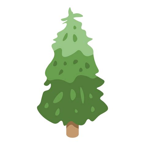 Mountain fir tree icon, isometric style 15914866 Vector Art at Vecteezy
