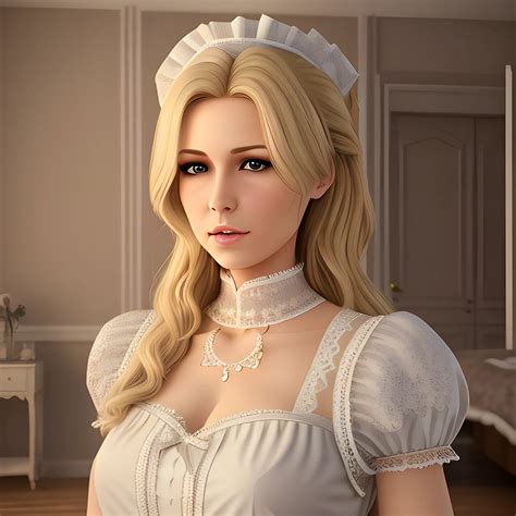 Tall Blonde Female Maid In Lace Realistic 8k Arthub Ai