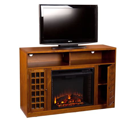 Woodhaven Hill Lipan Tv Stand With Electric Fireplace And Reviews Wayfair