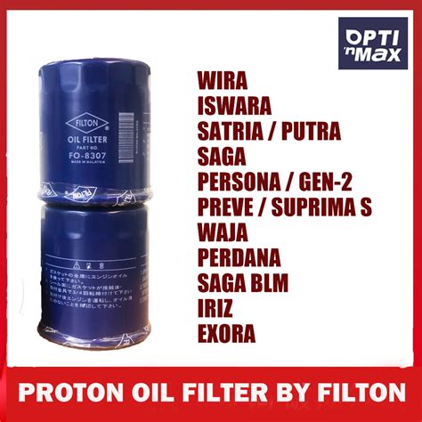 Proton Oil Filter By Filton Wira Waja Iswara Saga Satria Putra Persona