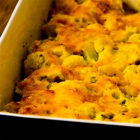 Cauliflower Gratin With Sharp Cheddar And Parmesan Recipe