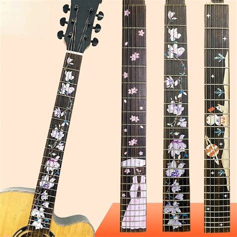 Novelty Cross Inlay Decals Guitar Fretboard Stickers Electric Acoustic Guitar Bass Fingerboard