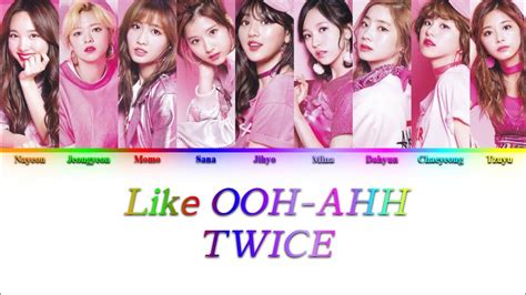 TWICE トゥワイス Like OOH AHH Japanese Ver Color Coded Lyrics