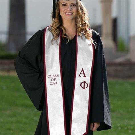 Graduation Stoles Alpha Phi Alpha Etsy