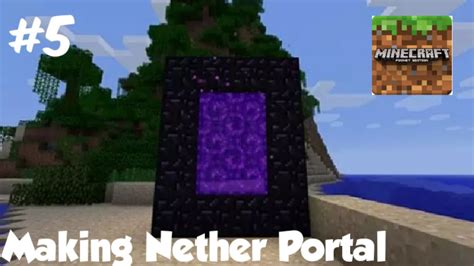 Making Nether Portal Minecraft Hard Skyblock Survival Part 5 Youtube