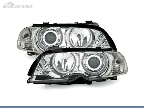 FAROS DELANTEROS OJOS DE ANGEL PARA BMW SERIE 3 E46 COUPE CABRIO