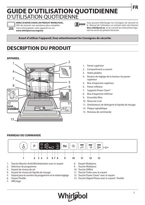 Notice lave vaisselle WHIRLPOOL WIS7030PEF Trouver une solution à un