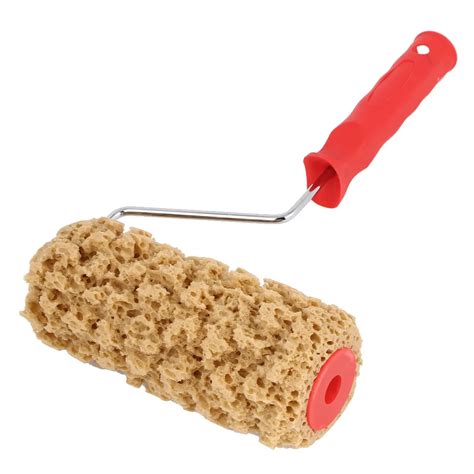 Uxcell Home Wall 7 Texture Pattern Painting Tool Plastic Handle Sponge Paint Roller In Brush