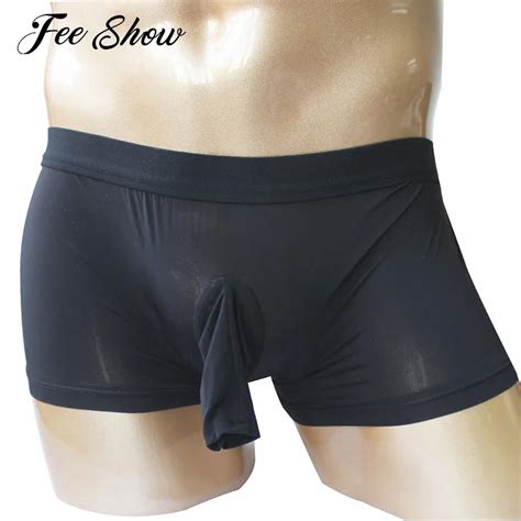 Sexy Boxers Masculinos Estiramento Sissy Calcinha Engra Ado Cueca