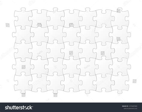 Jigsaw Puzzle Template Vector Illustration Stock Vector (Royalty Free ...