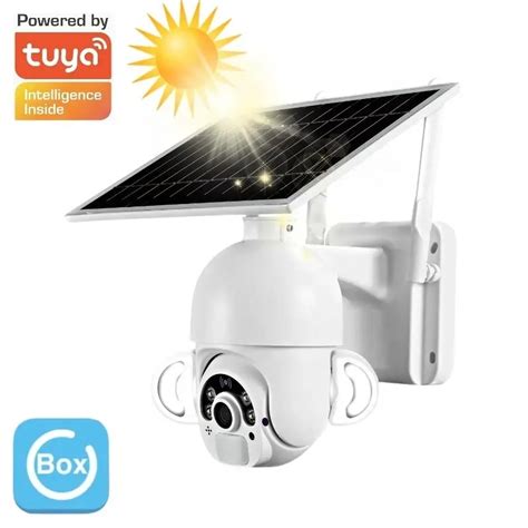 Ubox Tuya WiFi Smart Wireless PTZ Solar Powered With Flood Light Camera