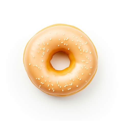 Premium Ai Image Top View Minimalistic Of An Isolated Doughnut