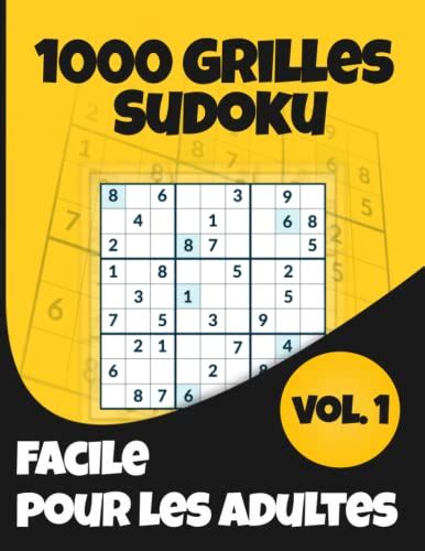 Grilles Sudoku Facile Pour Adultes Carnet Sudoku Pour Les Adultes