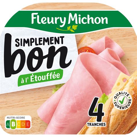 FLEURY MICHON Jambon Simplement Bon 4 Tranches 160g Pas Cher Auchan Fr