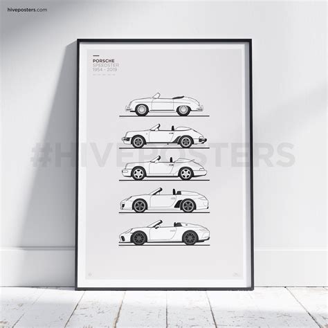 Porsche Speedster Generations Evolution Poster On Storenvy