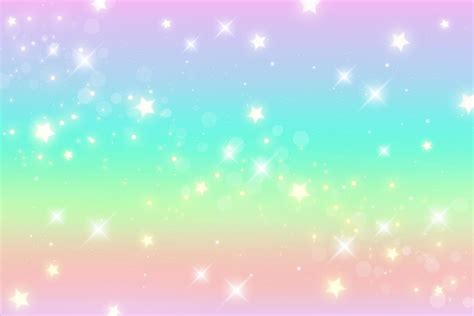 Rainbow fantasy background. Holographic illustration in pastel colors ...