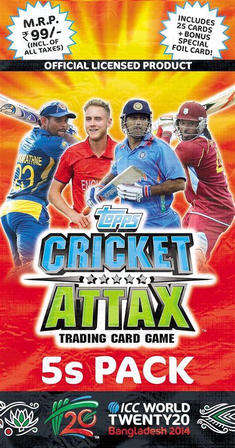 Buy Topps Cricket Attax ICC 14 Blister Multi Color Pack Of 5 Online