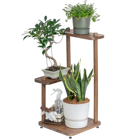 Arlmont Co Nickayla 3 Tier Plant Stand Indoor Corner Plant Shelf