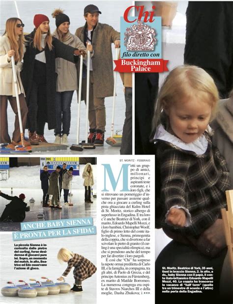 Princess Beatrice of York and Edoardo Mapelli Mozzi in St. Moritz with their daughter sienna ...