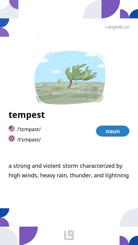 Definition And Meaning Of Tempest Picture Dictionary