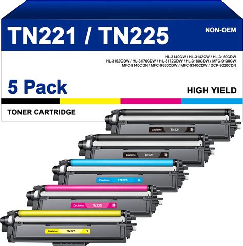 Amazon TN221 TN225 Toner Cartridge High Yield Replacement For