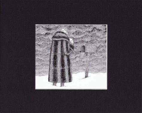 Edward Gorey Illustration The Pointless Postcard Matted Postcard