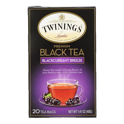 Twinings Premium Black Tea Blackcurrant Breeze 20 Tea Bags Walmart