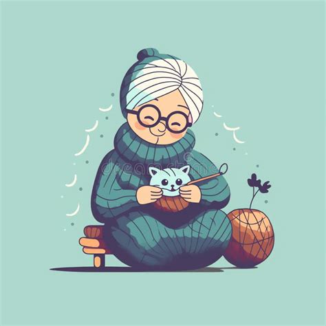 Generative Ai Tiny Female Characters Handcraft Stock Illustration