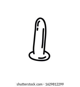 Dildo Sex Toy Doodle Icon Vector Stock Vector Royalty Free 1629812299