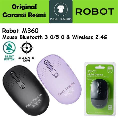 Jual Mouse Robot M Bluetooth Wireless G Dual Mode Gratis Batu