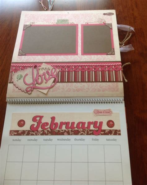 Scrapbooked Calendar Scrapbook Calendar Photo Ts Diy Homemade