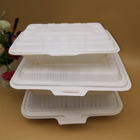 Biodegradable Disposable Food Box Corn Starch Biodegradable Plastic