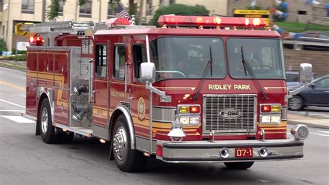 Ridley Park Fire Department Engine 7 Responding Youtube