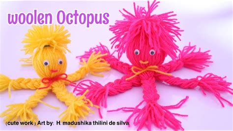 How To Make Woolen Octopusyarn Octopuswool Octopus Craftwoolen Soft Toyskeychain Craft Diy