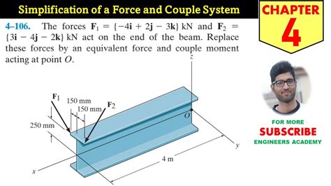 4 106 Equivalent Force Couple System Chapter 4 Hibbeler Statics 14th